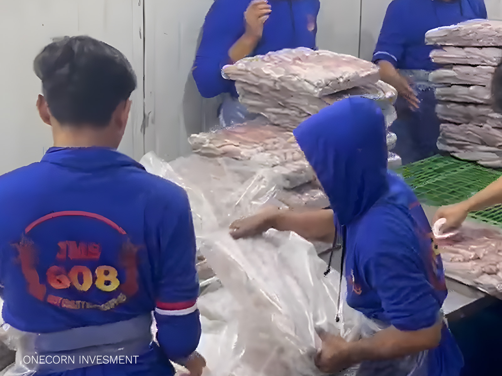 Seafood packaging line